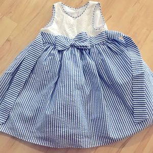 Pippa and Julie eyelet and seersucker dress